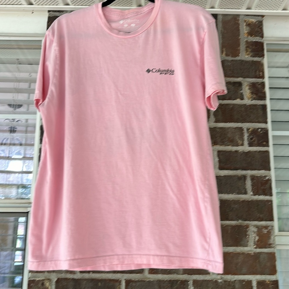 Men’s Columbia Pink PFG Shirt Size Large